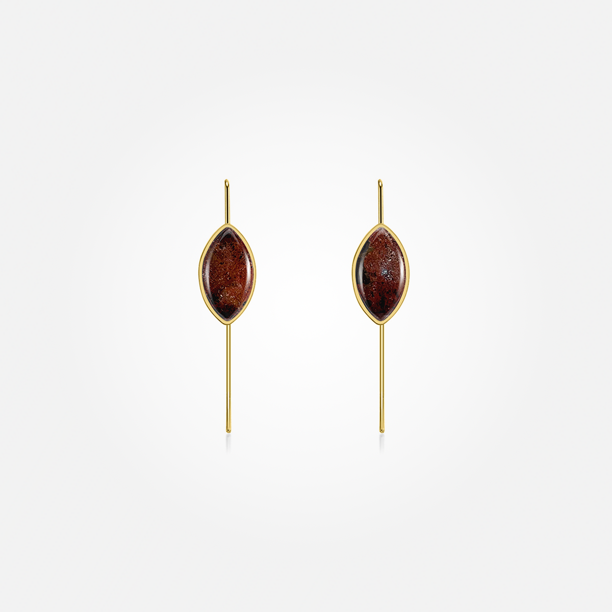 Lava Copper Stone Earrings (Straight)
