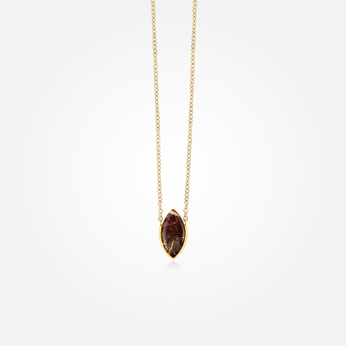 Lava Copper Stone Necklace (Marquis)