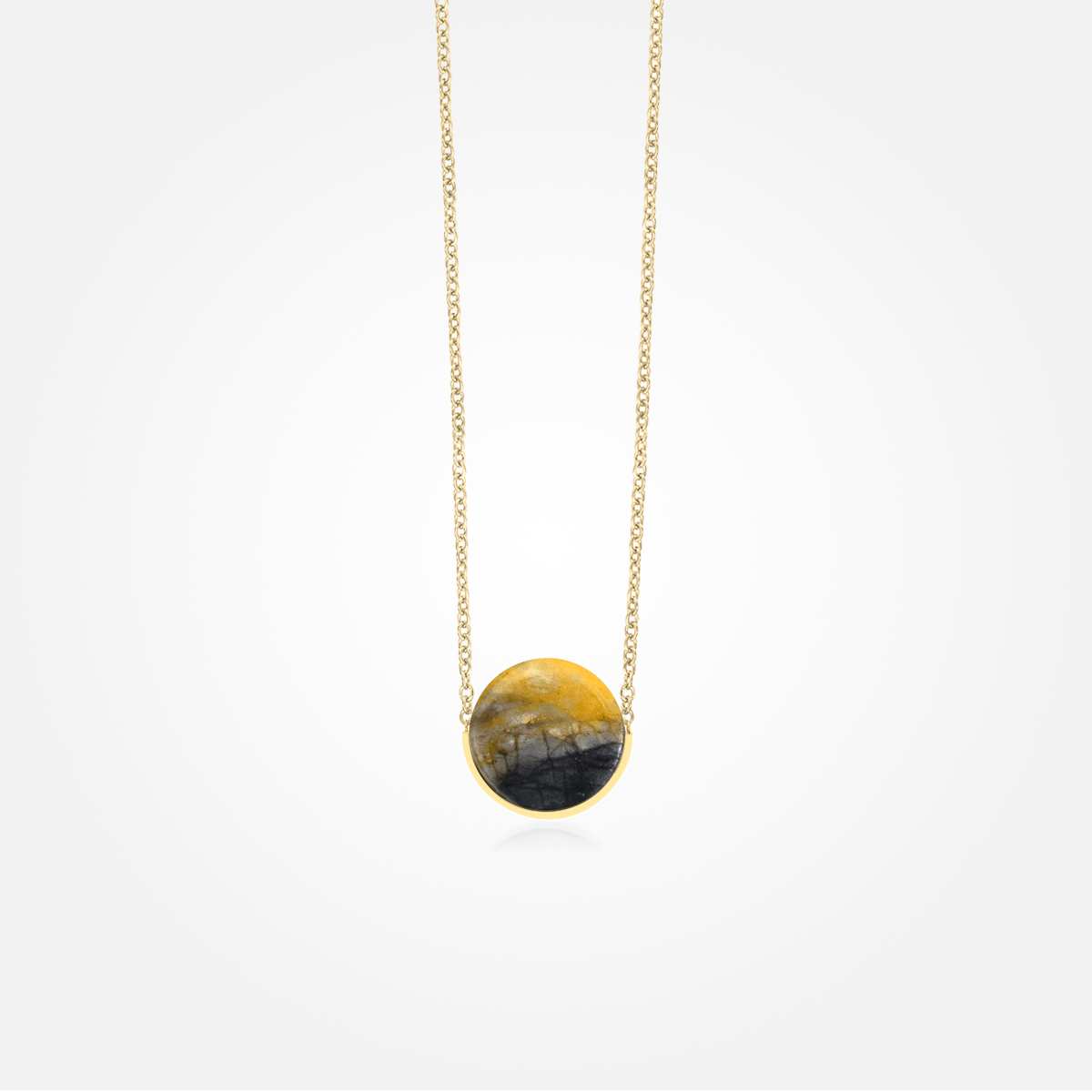 Picasso Jasper Stone Necklace (Round)