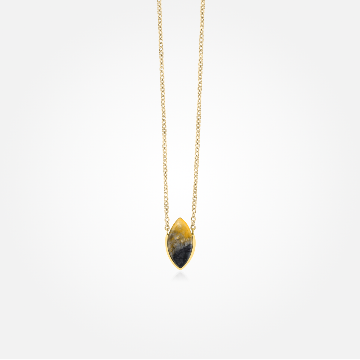 Picasso Jasper Stone Necklace (Marquis)