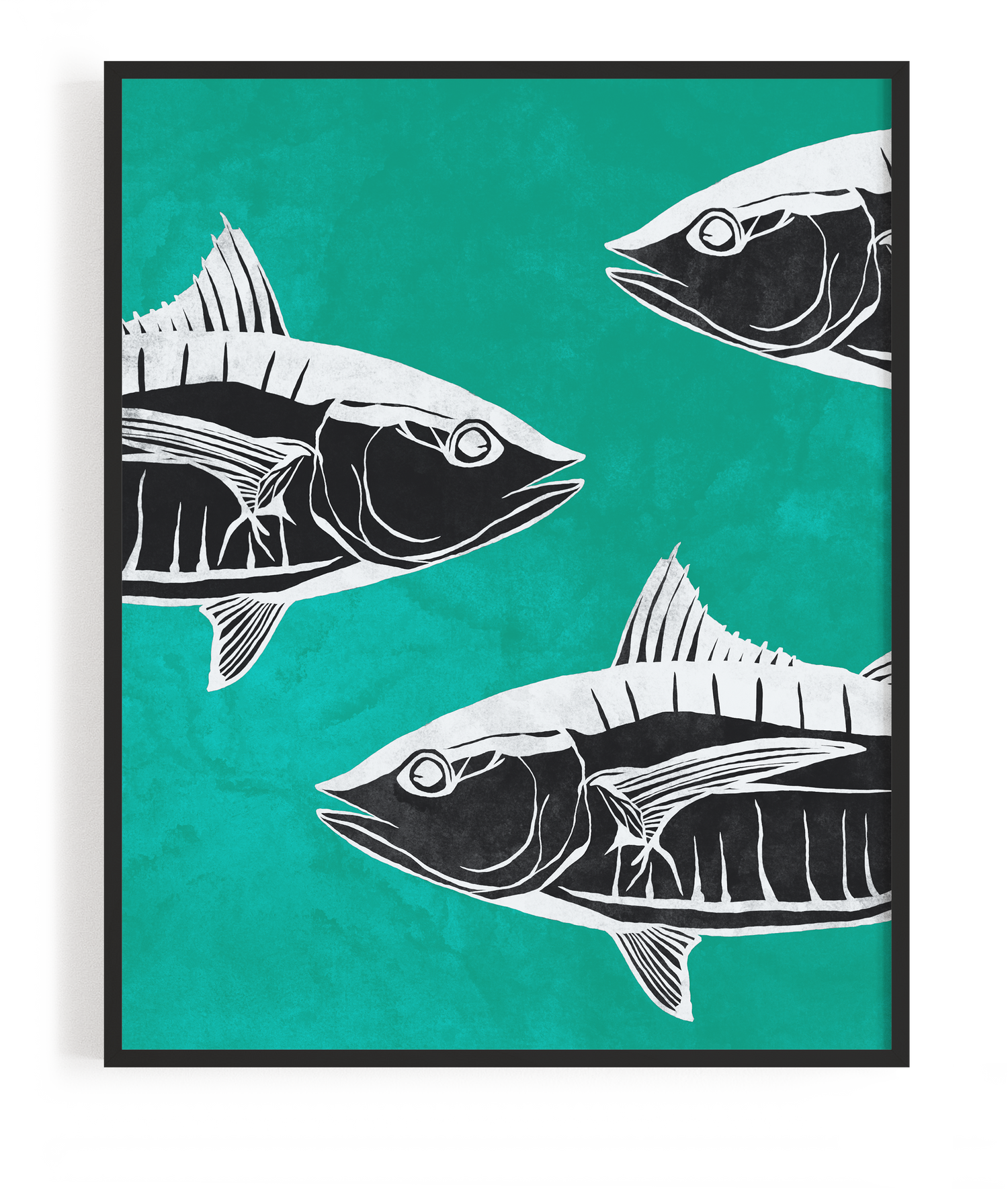 Tuna (Teal) Art Print