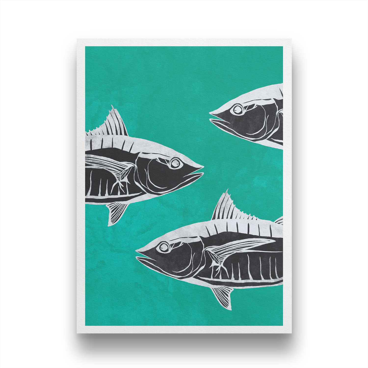 Tuna (Teal) Art Print